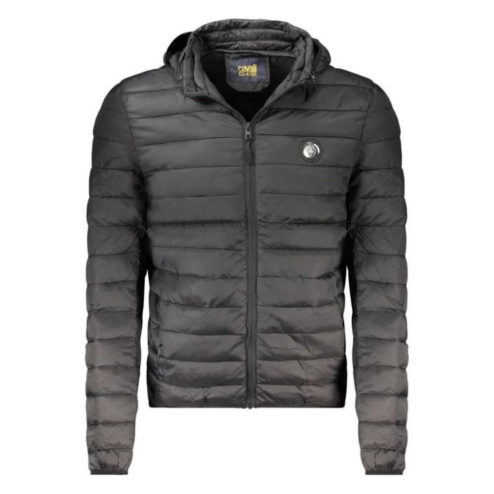 Cavalli Class Black Polyester Jackets & Men's Coat